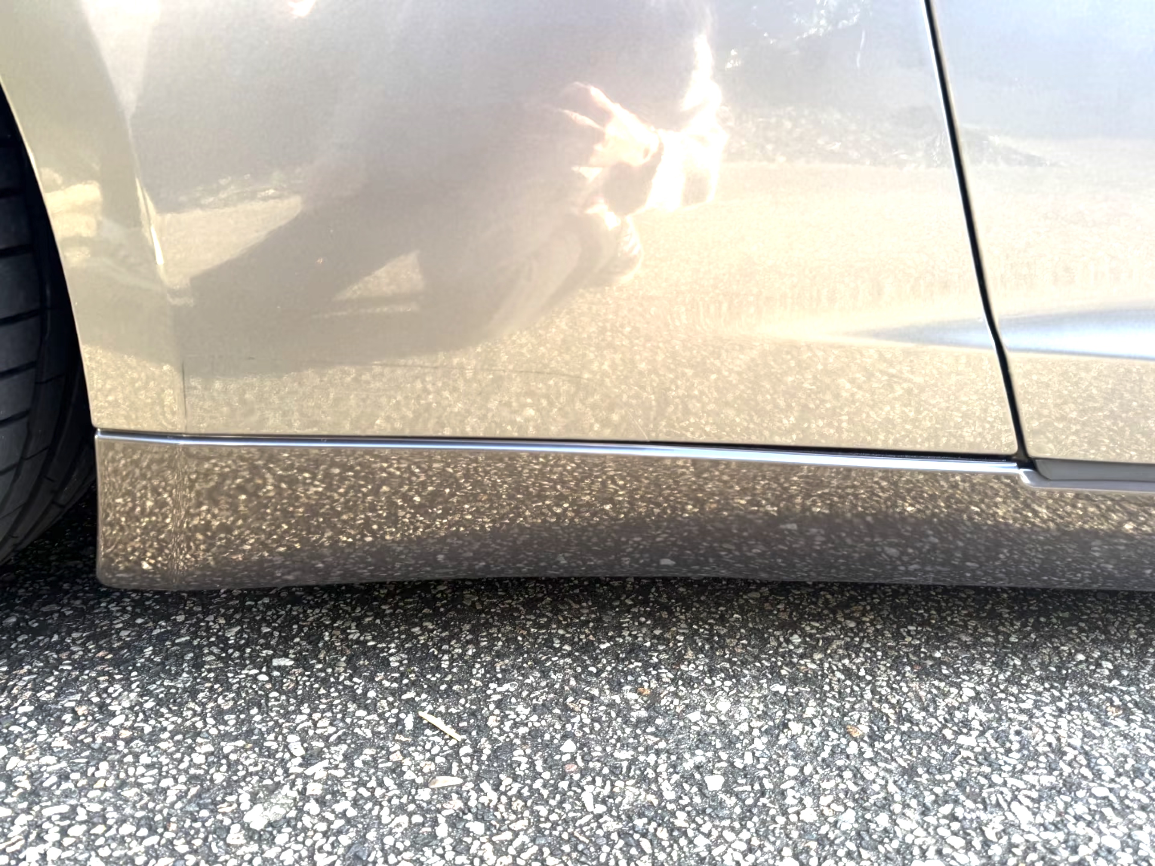 Nissan GT-R side skirt after repair